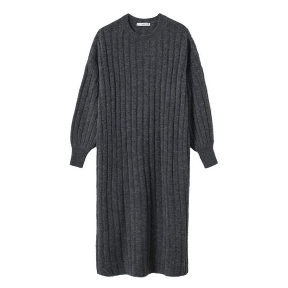 Mango Sweater Dress Charcoal Size M/L - Picture 3 of 9